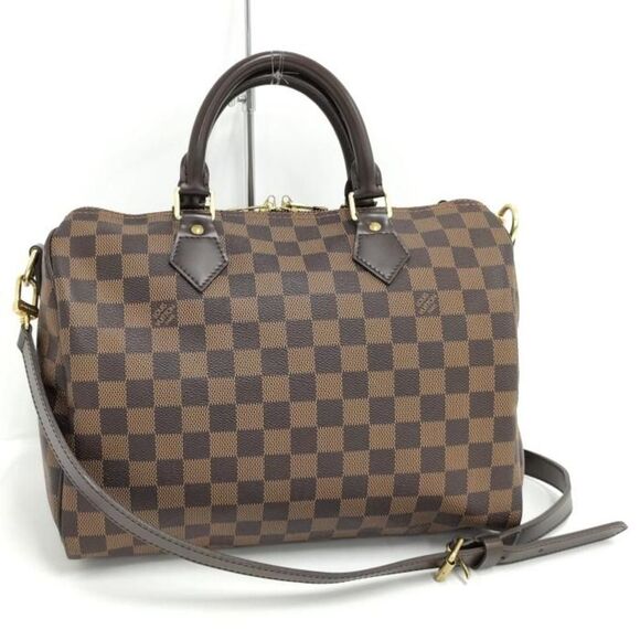 Louis Vuitton Speedy Bandouliere 30 2 Way Shoulder Bag Damier Ebene - Picture 1 of 10